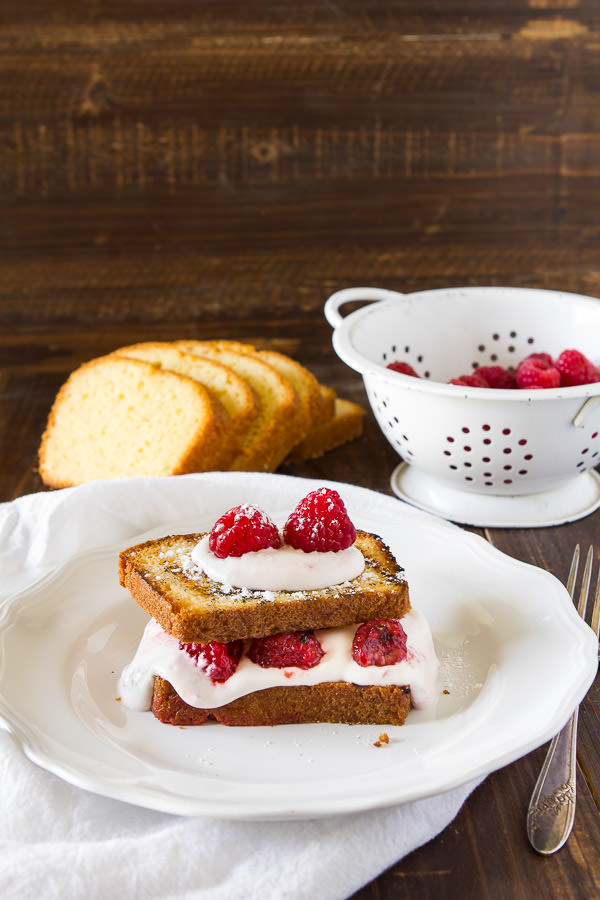 grilled raspberry shortcake with raspberry cream + giveaway