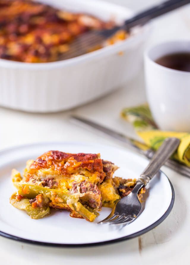 chile relleno sausage casserole