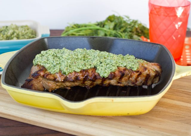cilantro pesto pork tenderloin
