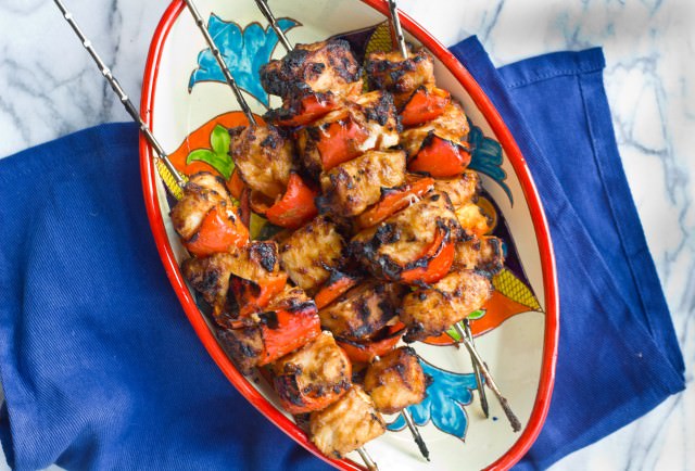 peanut butter chicken skewers