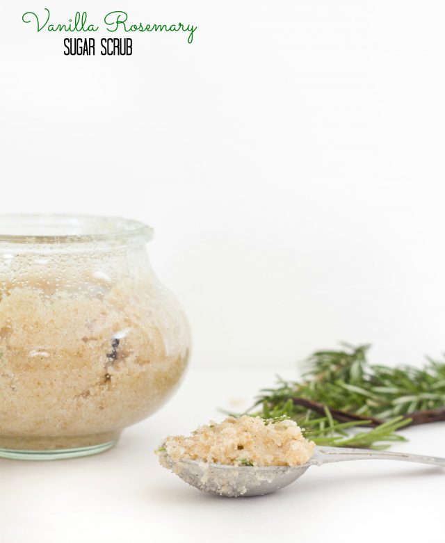 vanilla rosemary sugar scrub