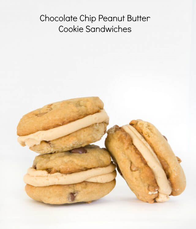 chocolate chip – peanut butter cookie sandwiches