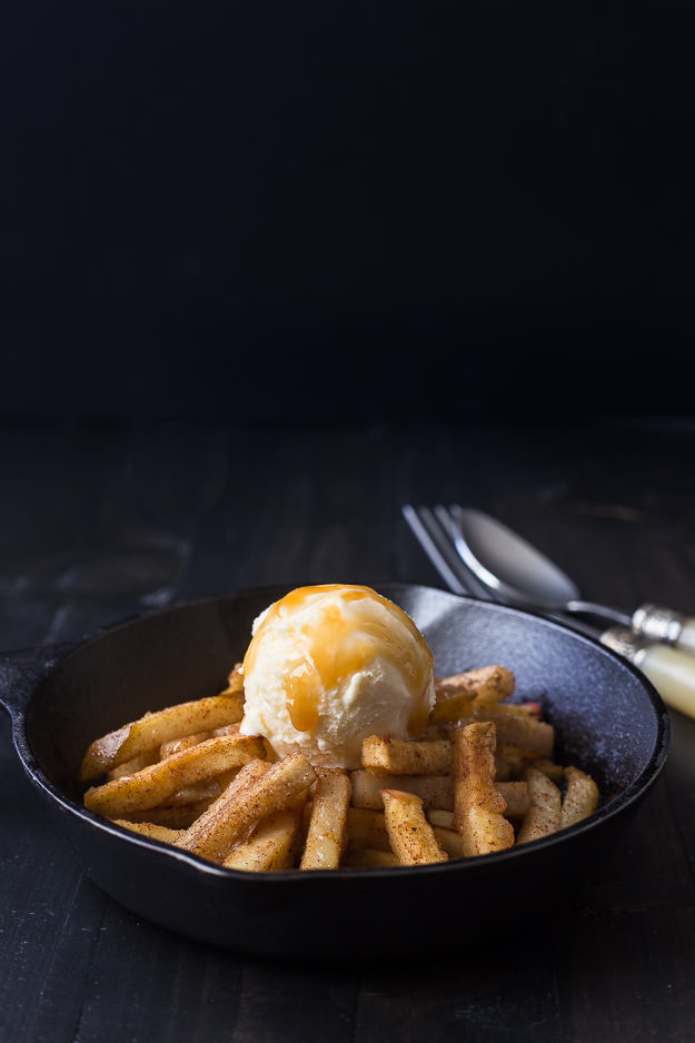baked pear and apple fries