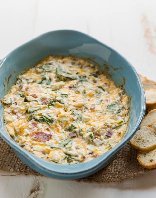 spinach artichoke dip with bacon