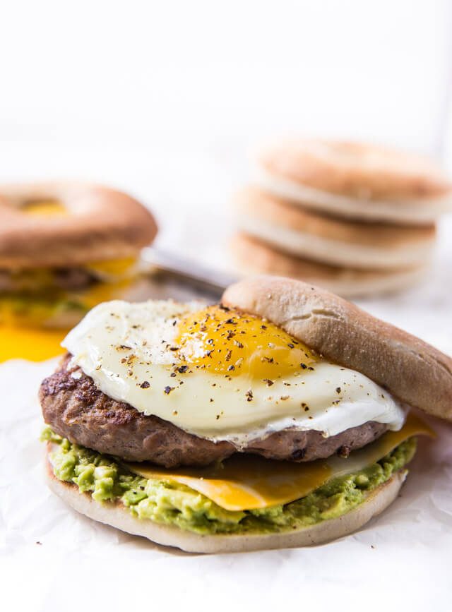 homemade turkey sausage breakfast sandwich