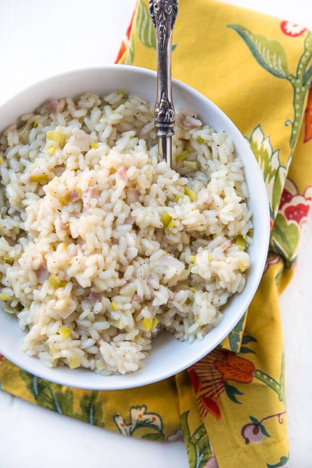 pancetta leek risotto