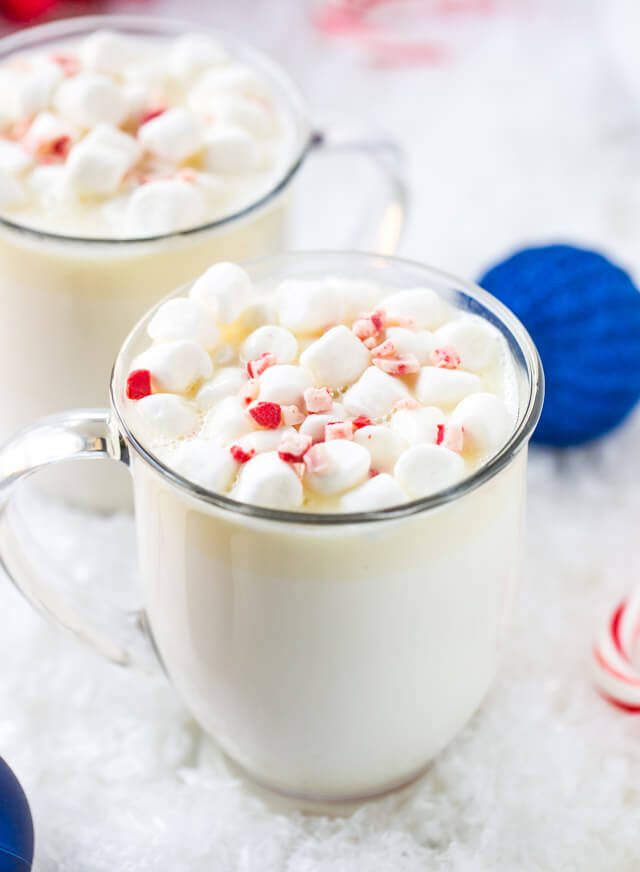 peppermint white hot chocolate