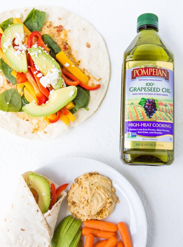 Butternut Squash and Bell Pepper Hummus Wrap